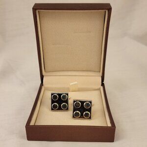 "LEGO" Silver Building Block Cuff Links